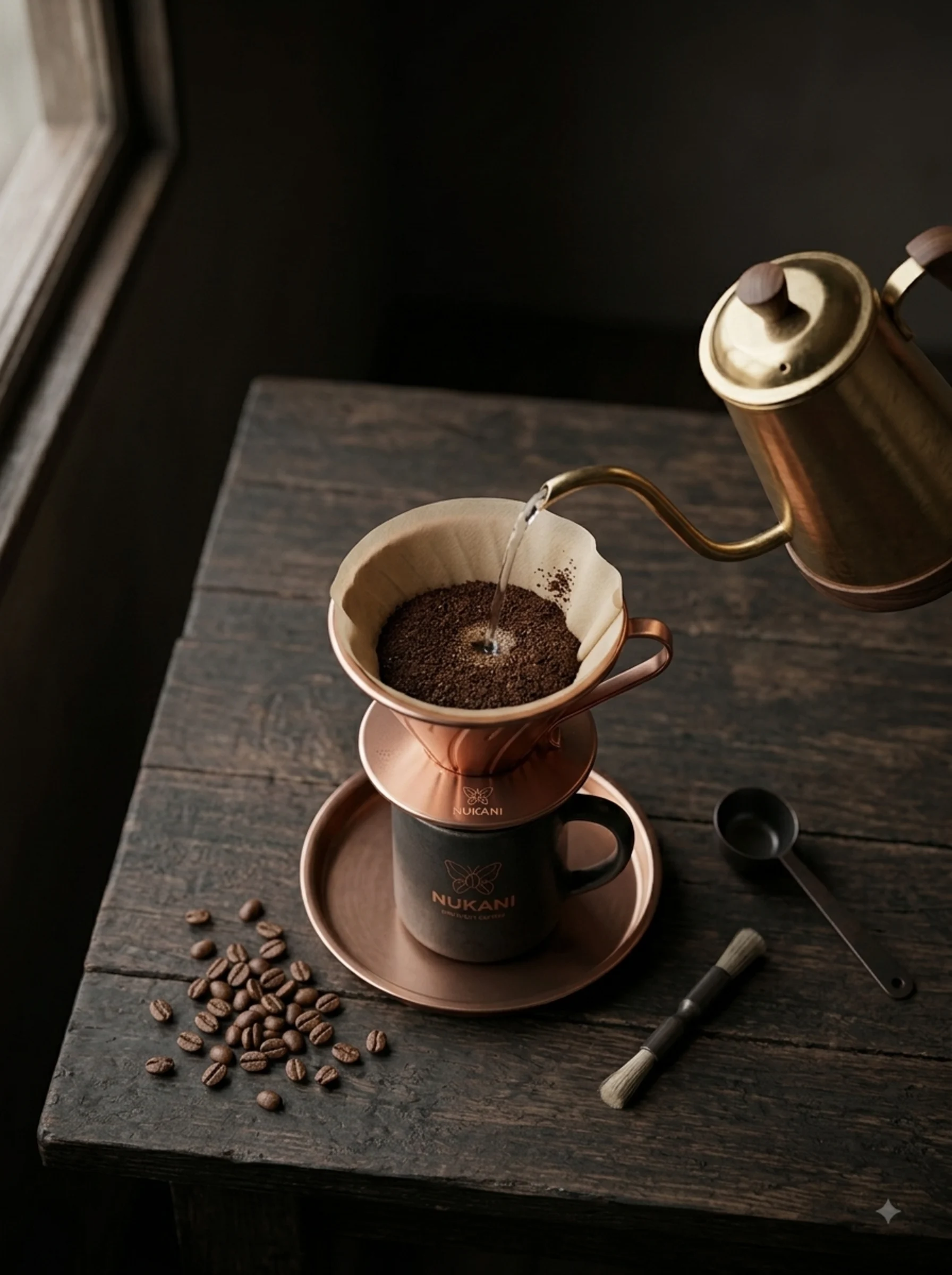 Brewing coffee