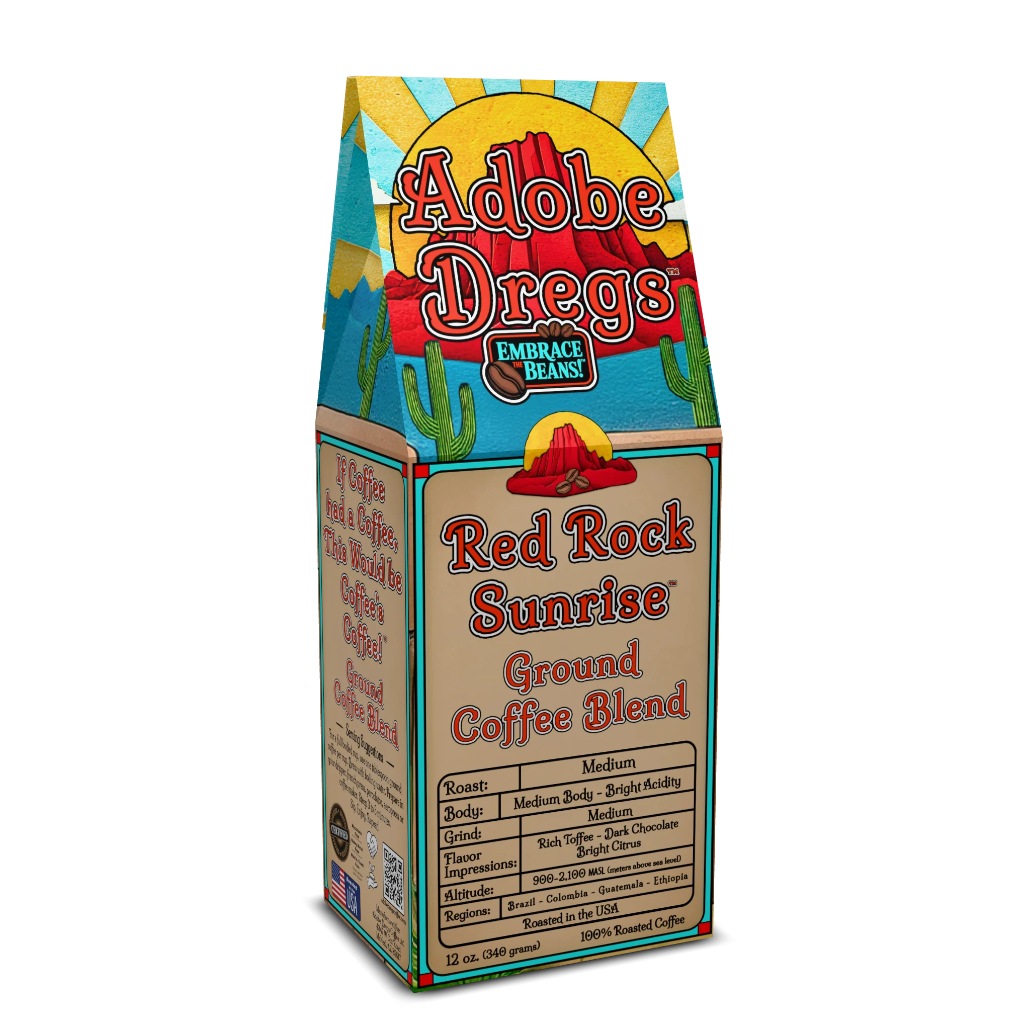 Adobe Dregs Coffee™ Red Rock Sunrise™ Medium Roast Ground Coffee Blend